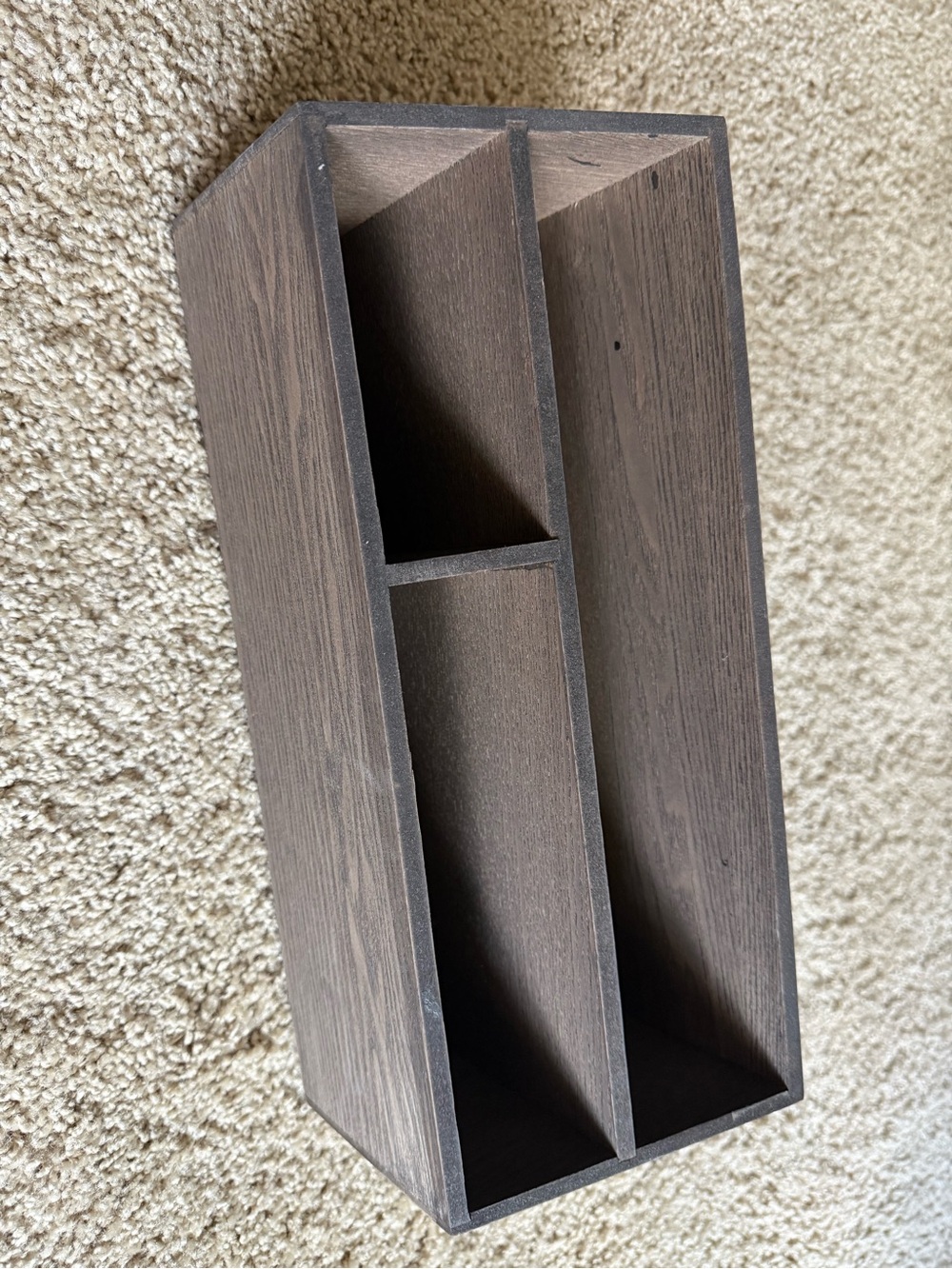 Rustic Dark Brown Wall Shelf Organizer - Unbranded